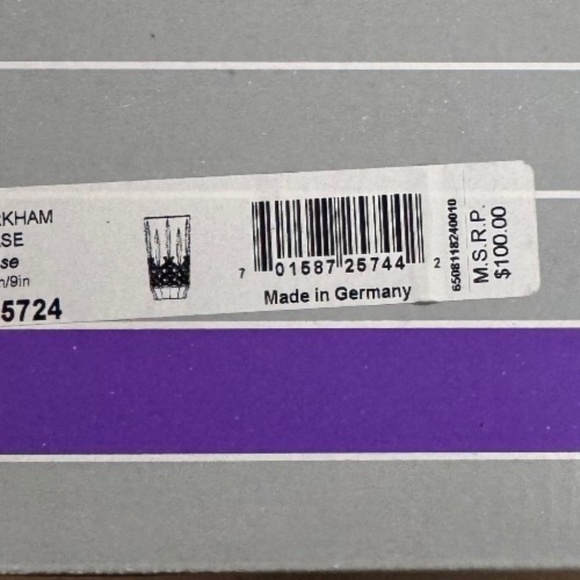 MARQUIS by Waterford Markham 9" Vase NIB Beautiful Crystal Cut glass Vase - Picture 5 of 5